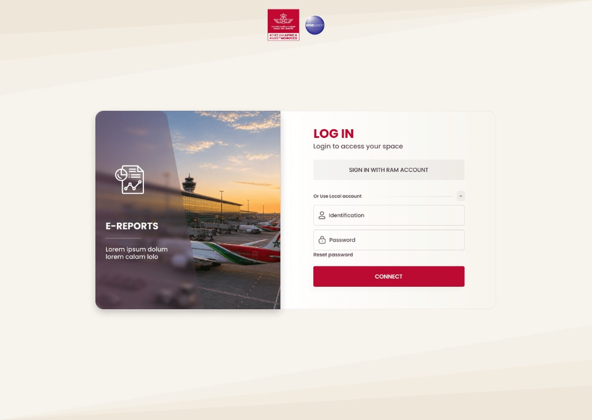 Login — RAM SSO + local account